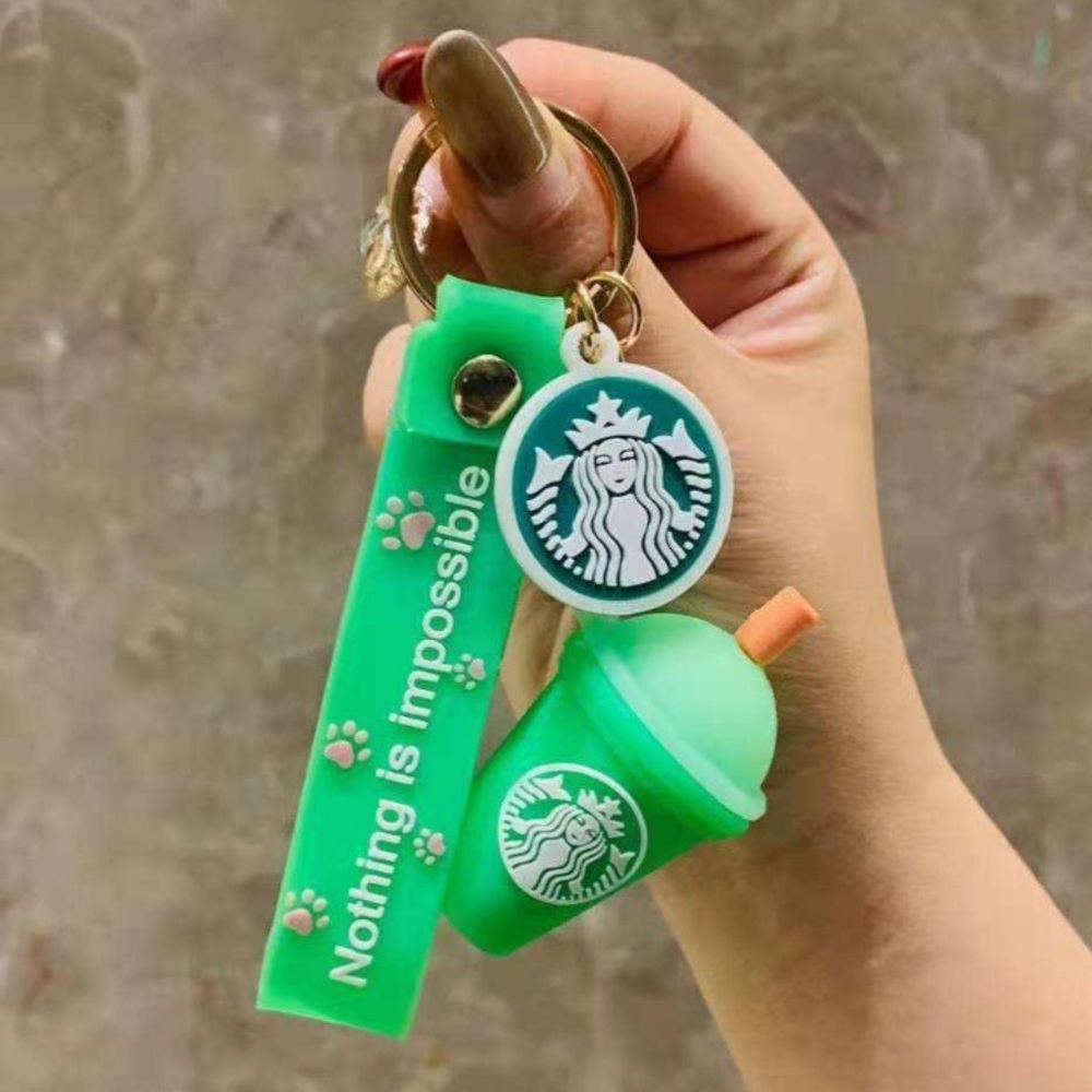 ✨Starbucks Keychain✨Green Tone✨